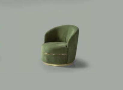 Armchair Single Seater Luxury 1 Seat Seat Design Textile Green Fabric Chesterfield